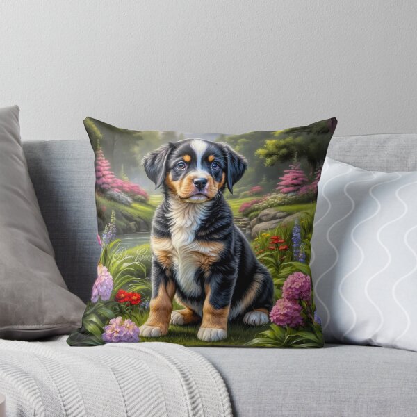 Item preview, Tyrone Greater Swiss Mountain Puppy Portrait designed and sold by Heart and Soul Studio.