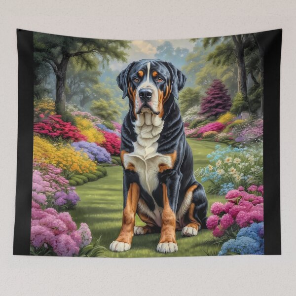 Item preview, Tessa Greater Swiss Mountain Dog Portrait designed and sold by Heart and Soul Studio.