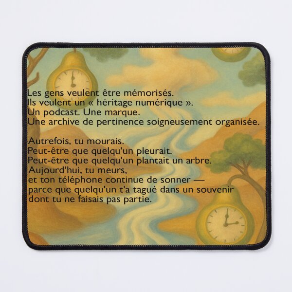 Aperçu de l'œuvre Héritage Numérique - Art Existentiel sur la Mémoire et la Décadence créée et vendue par CrumblyStudio.