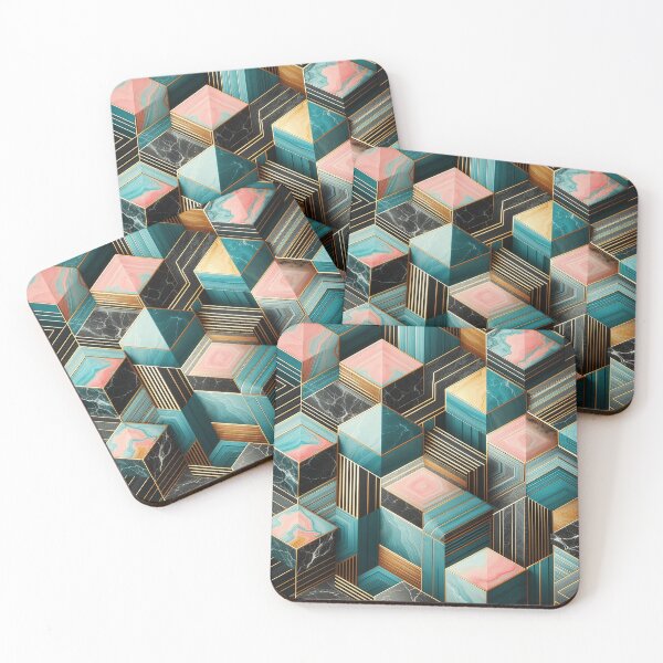 Item preview, Art Deco Geometric Pattern Marble Colorful Texture 18 designed and sold by JohnnyVillas.