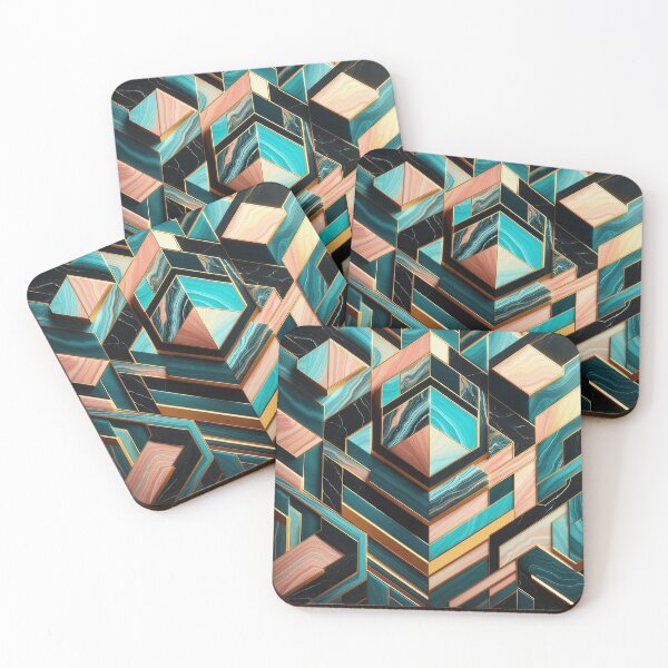 Item preview, Art Deco Geometric Pattern Marble Colorful Texture  designed and sold by JohnnyVillas.