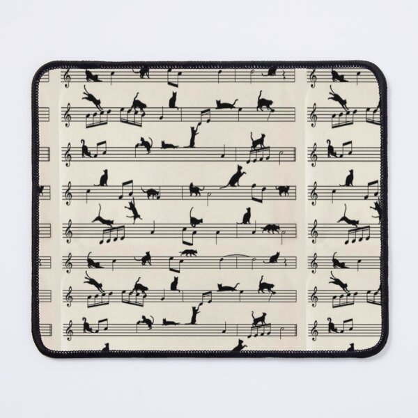 Item preview, Music notes and cats pattern designed and sold by Pixiedrop.