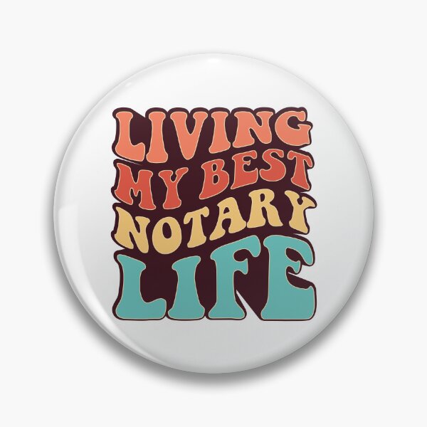 Item preview, Living My Best Notary Life | Retro Groovy Typography Career Design designed and sold by NotaryLife.