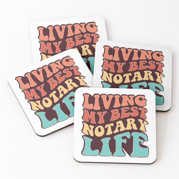 Item preview, Living My Best Notary Life | Retro Groovy Typography Career Design designed and sold by NotaryLife.