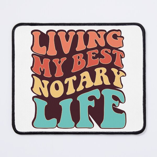 Item preview, Living My Best Notary Life | Retro Groovy Typography Career Design designed and sold by NotaryLife.