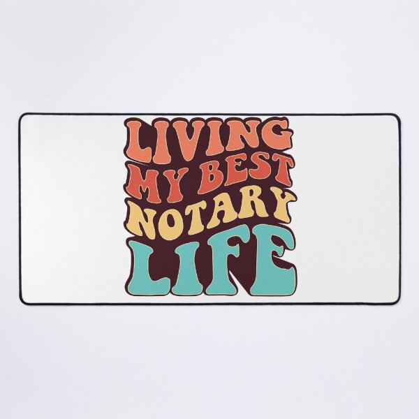 Item preview, Living My Best Notary Life | Retro Groovy Typography Career Design designed and sold by NotaryLife.