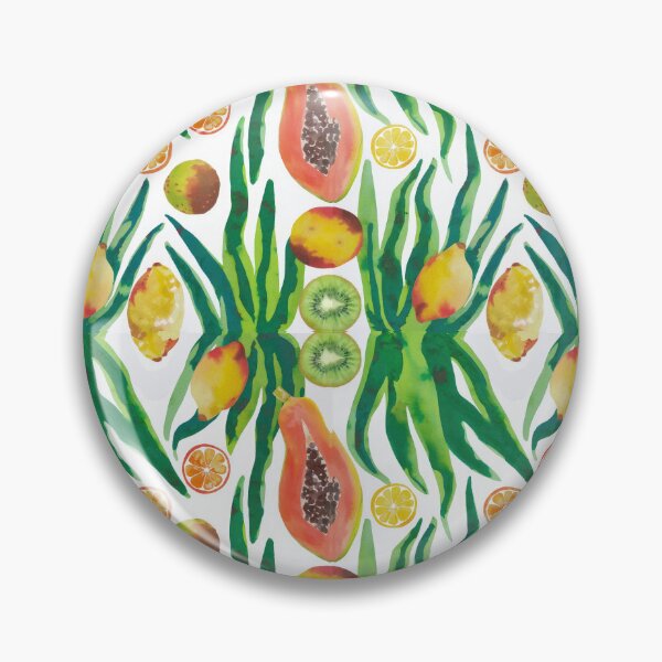 Item preview, Watercolor tropical fruits patterns designed and sold by paratynka.