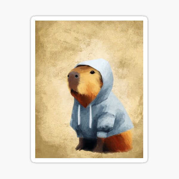 Item preview, Capaybara in a Hoodie designed and sold by BurningChair.