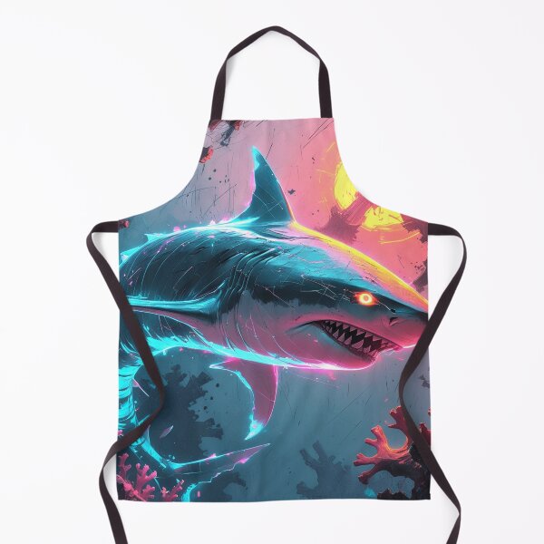 Item preview, Glowing Cyber Shark Swimming Through an Electric Void designed and sold by Blueangelgal.