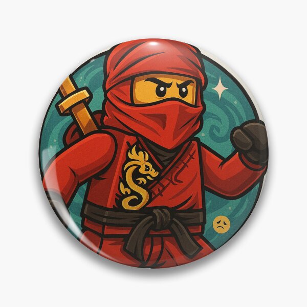 Item preview, Bold Ninjago Kai Sticker in Action Pose designed and sold by Enhance  Imagination.