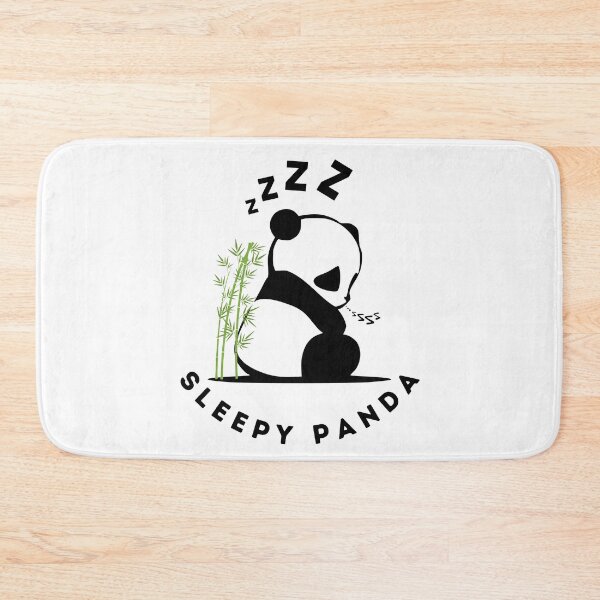 Item preview, "Sleepy Panda Resting by Bamboo – Animal Illustration" designed and sold by Goodnbadapple.