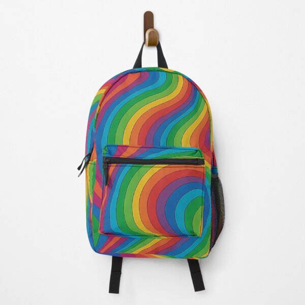 Item preview, Vibrant Rainbow Psychedelic Wavy Abstract Art designed and sold by weirdfishes123.