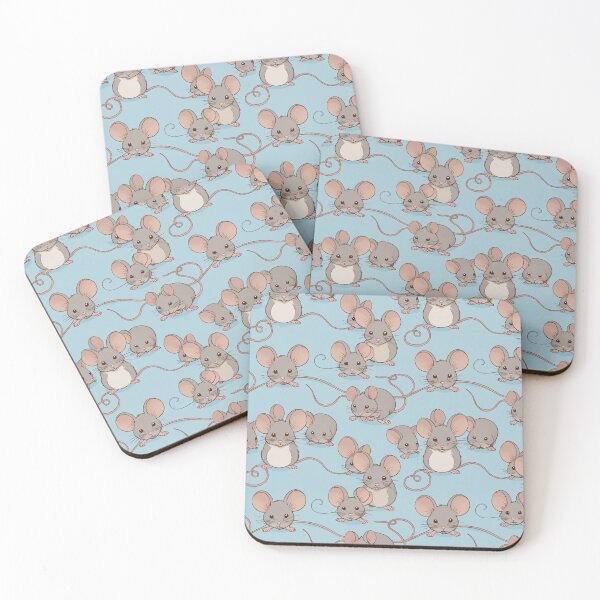 Item preview, Mice on Blue Pattern designed and sold by NOTSNIW ART.