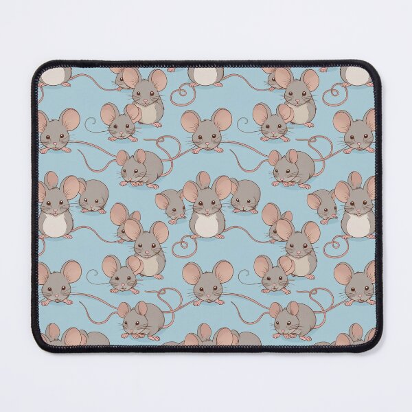 Item preview, Mice on Blue Pattern designed and sold by NOTSNIW ART.
