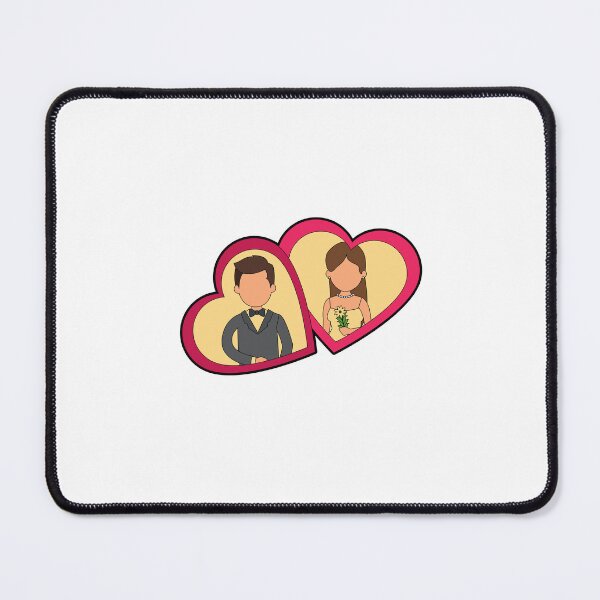 Item preview, Bride and Groom in Heart Frames designed and sold by PALAVO.