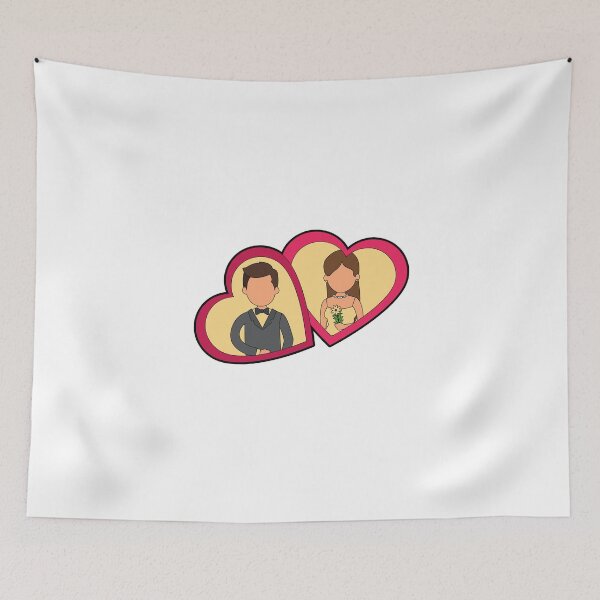 Item preview, Bride and Groom in Heart Frames designed and sold by PALAVO.