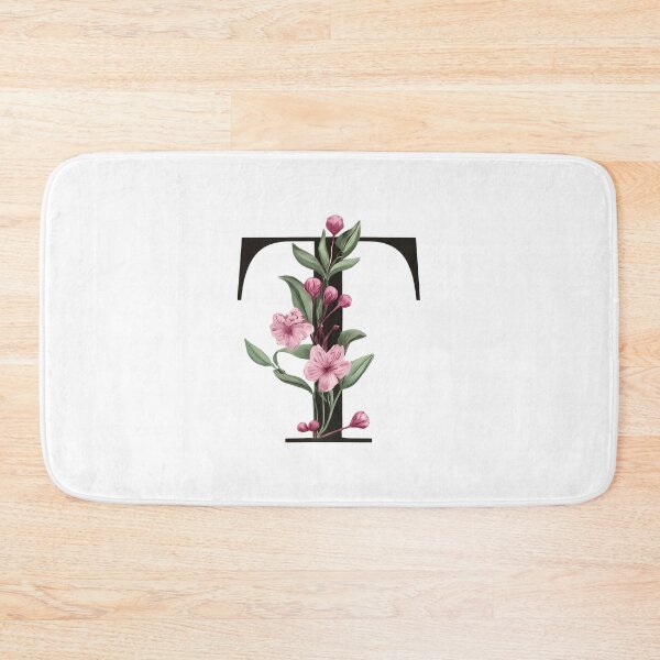 Item preview, Elegant Floral Letter T Monogram - A Timeless Botanical Masterpiece designed and sold by Psycho-Crazy.
