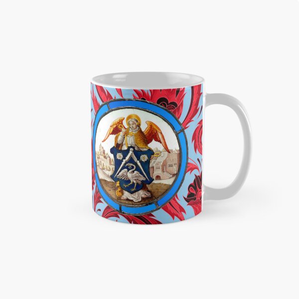 Item preview, Medieval Stained Glass Angel with Heraldic Shield designed and sold by Pixelchicken.