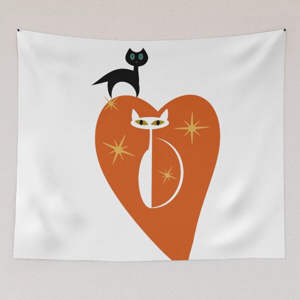 Item preview, MCM Valentine's Day Cats in a Heart designed and sold by WandaRichards.
