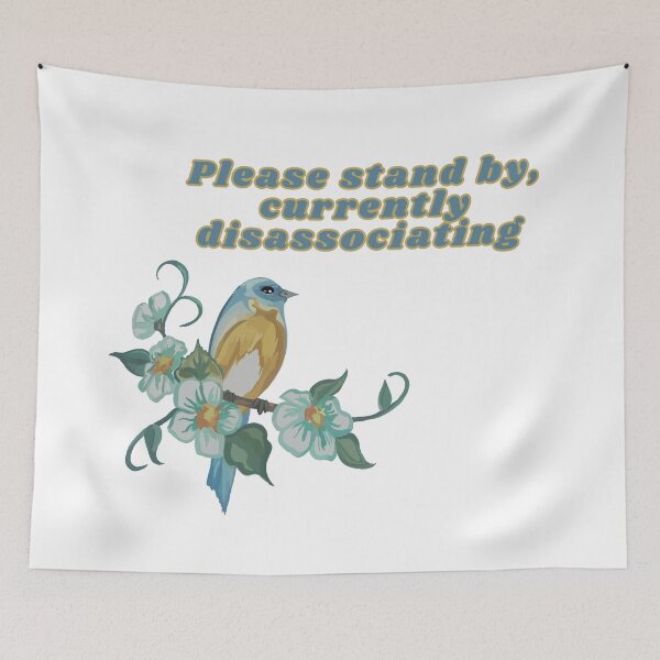 Item preview, Please Stand by, Currently Disassociating Bird  designed and sold by Kristi Brooks.