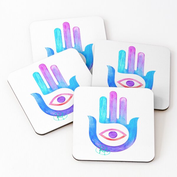 Item preview, Minimalist Evil Eye Hamsa Art designed and sold by Kalli Taub Art.