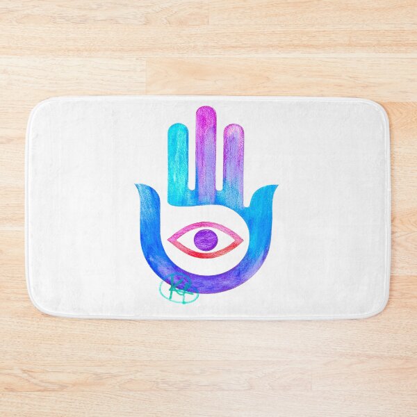 Item preview, Minimalist Evil Eye Hamsa Art designed and sold by Kalli Taub Art.