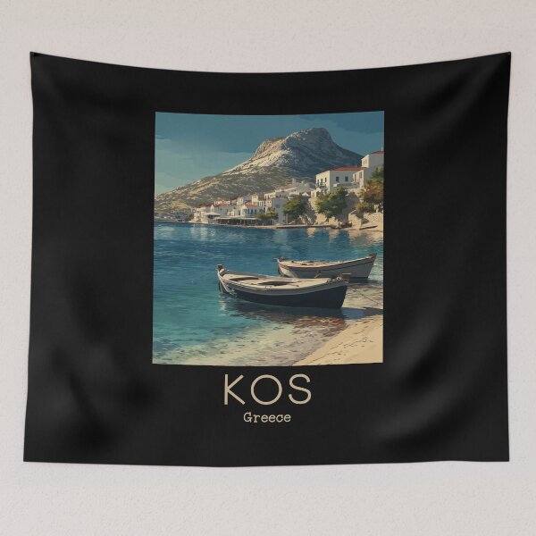 Item preview, A Vintage Travel Art of Kos - Greece  designed and sold by GoodOldVintage.