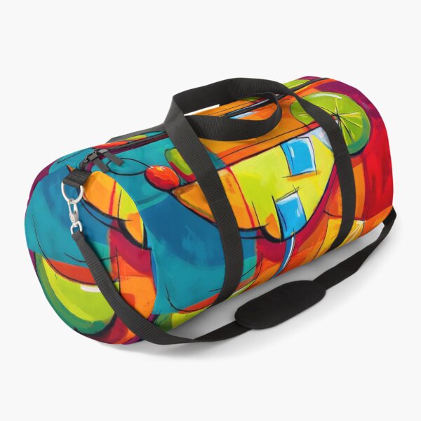 Item preview, Cheers to Summer - A Vibrant Abstract Cocktail Glass Surrounded by Fruit and Ice Cubes designed and sold by OlfactoART Studio.