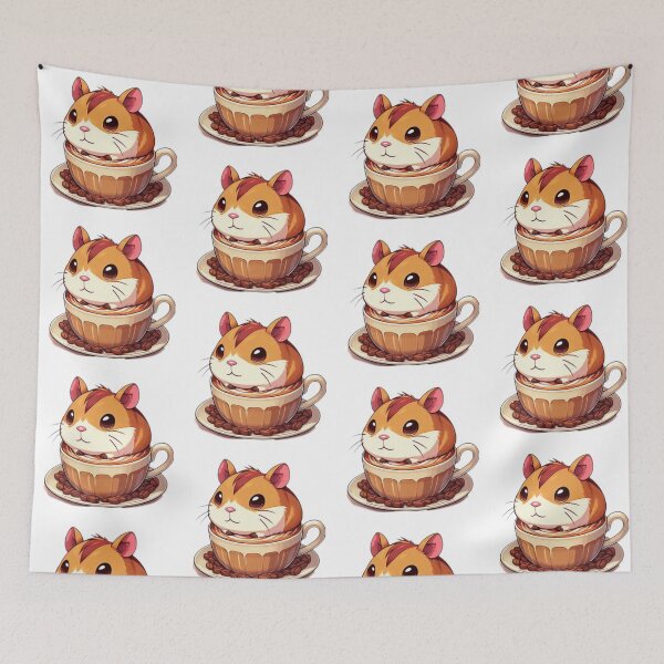 Item preview, Hamster Acurrucado en Taza de Café designed and sold by Bit Canvas.