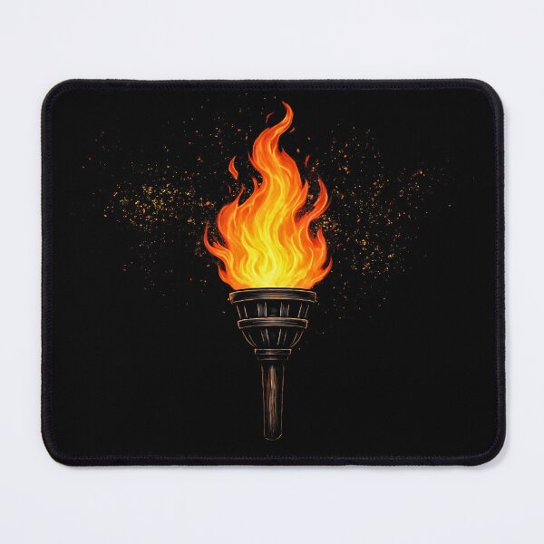 Item preview, Torch of Freedom – Fiery Spirit Illustration designed and sold by PixelPioneer.mee.