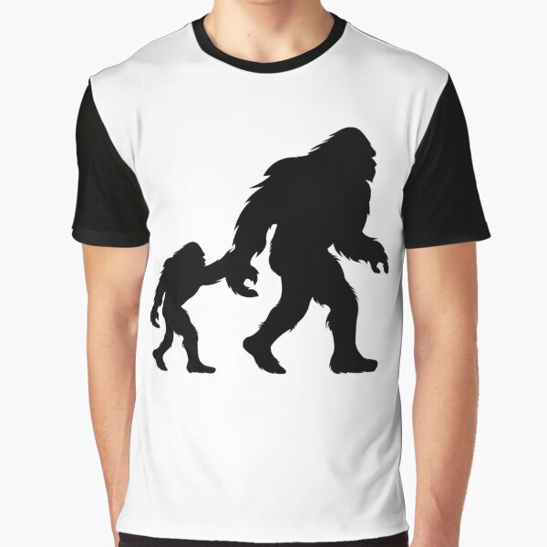LJJ Bigfoot Grandpa T-Shirt Grandfather Sasquatch Yeti Camping T-Shirt, Adult Unisex, Size: Small, Black