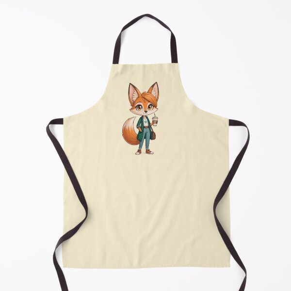 Item preview, Charming fox woman with coffee –  adorable spring Illustration designed and sold by Pearl67.