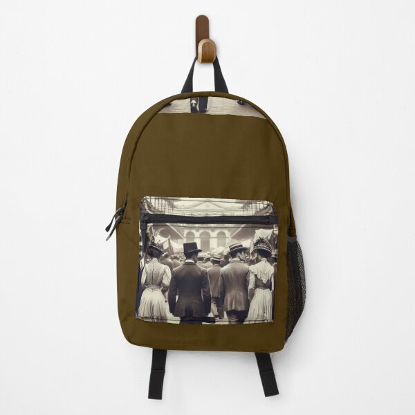 Item preview, Bustling 1920s Cali – AI Artwork Vintage Black and White City Scene for Lovers of History, Travel, and Urban Life designed and sold by knalpot-design.