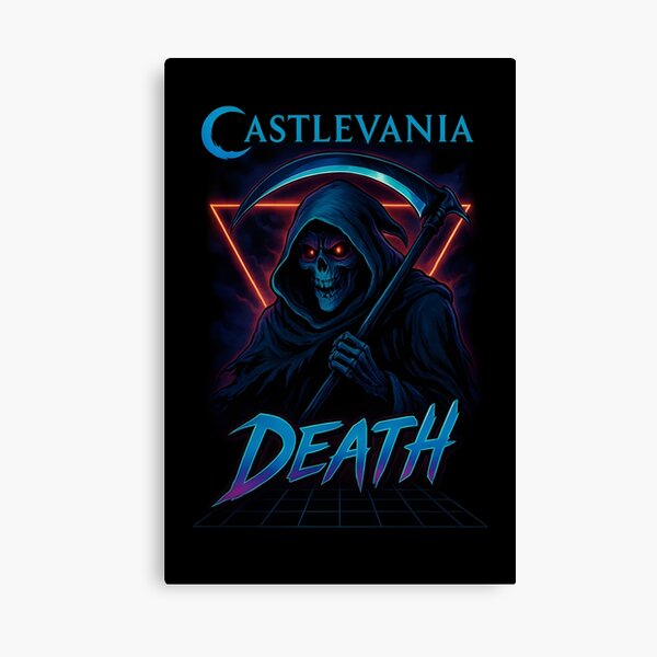 Item preview, Death Reaperwave Shirt | Castlevania Fanart | 80s Retro Neon Apocalypse | Netflix Anime Inspired Design designed and sold by WAUZ.