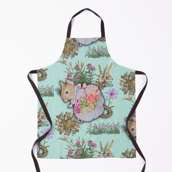 Item preview, Ms Mouse Collecting Pretty Flowers Colorful Illustration Design designed and sold by EarthArtDesigns.