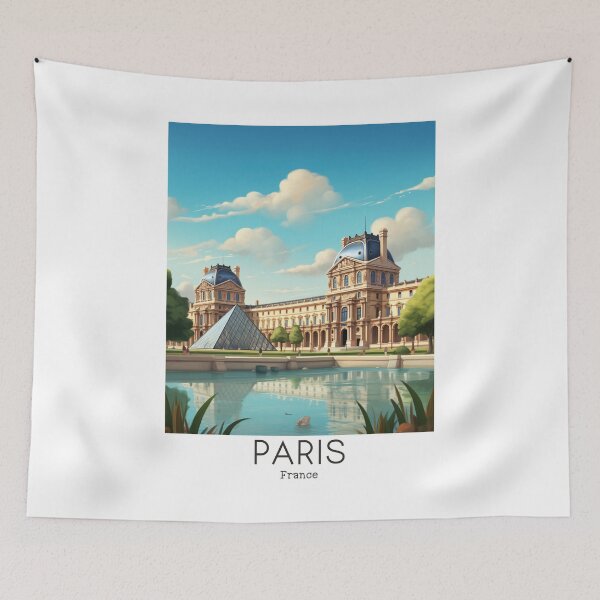 Item preview, A Vintage Travel Illustration of Paris - France designed and sold by GoodOldVintage.