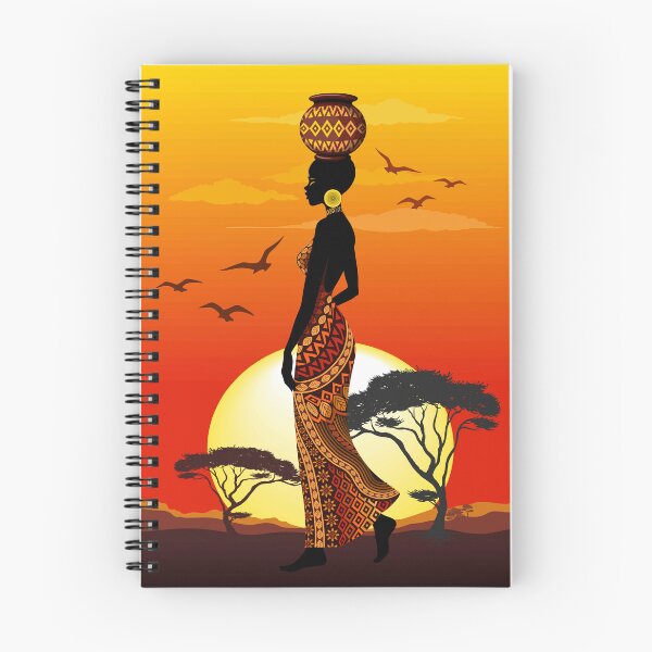 Item preview, African Beauty Silhouette on African Sunset designed and sold by BluedarkArt.