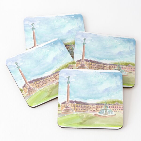 Item preview, Golden Afternoon at Stuttgart New Castle with Dreamy Skies designed and sold by artshop77.