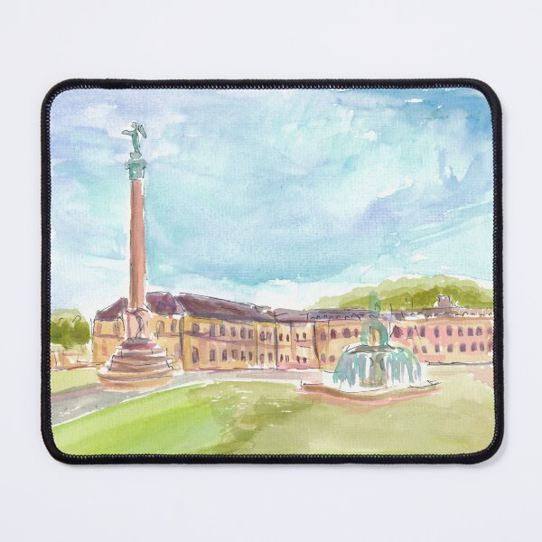Item preview, Golden Afternoon at Stuttgart New Castle with Dreamy Skies designed and sold by artshop77.