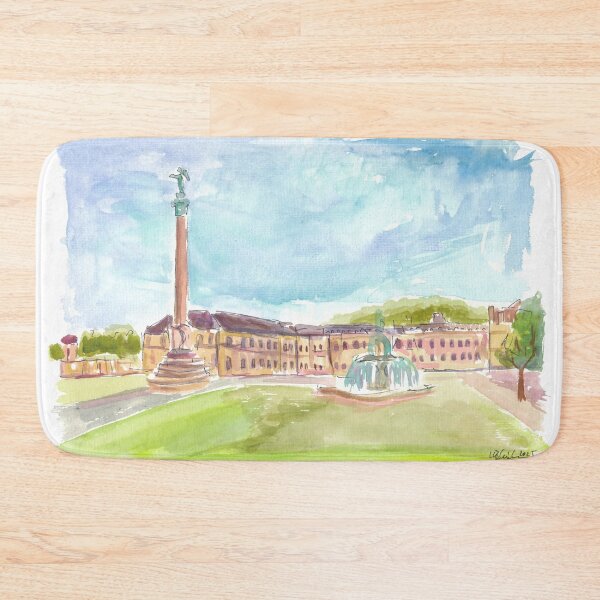 Item preview, Golden Afternoon at Stuttgart New Castle with Dreamy Skies designed and sold by artshop77.