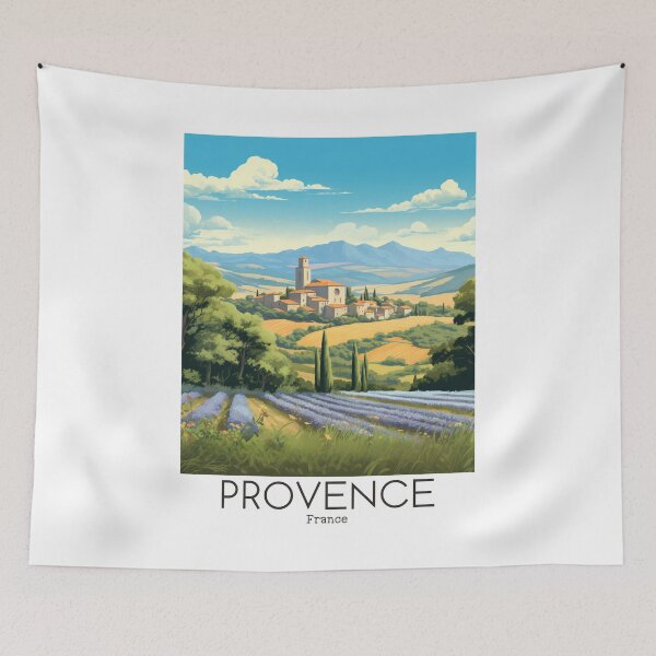 Item preview, A Vintage Travel Illustration of Provence - France designed and sold by GoodOldVintage.