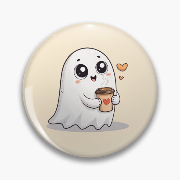 Item preview, Charming ghost with coffee  designed and sold by Pearl67.