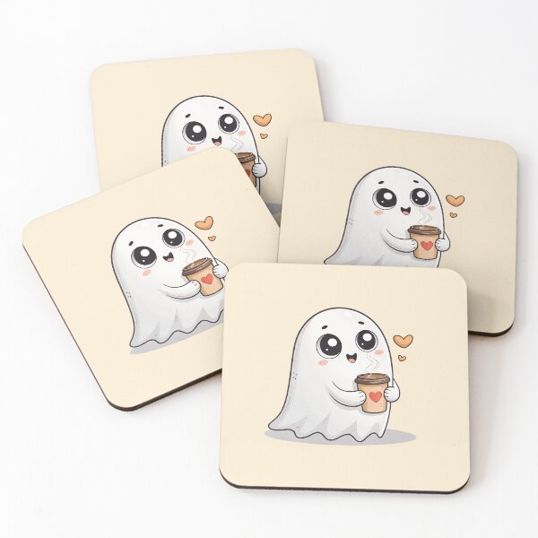 Item preview, Charming ghost with coffee  designed and sold by Pearl67.