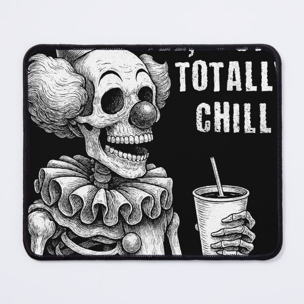 Item preview, Mentally Ill But Totally Chill – Skeleton Clown designed and sold by Monochromaniaus.