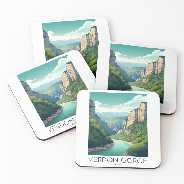 Item preview, A Vintage Travel Illustration of the Verdon Gorge - France designed and sold by GoodOldVintage.