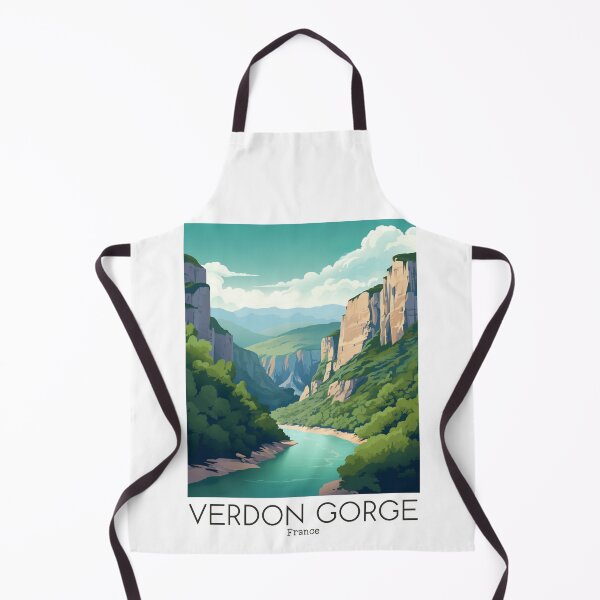 Item preview, A Vintage Travel Illustration of the Verdon Gorge - France designed and sold by GoodOldVintage.
