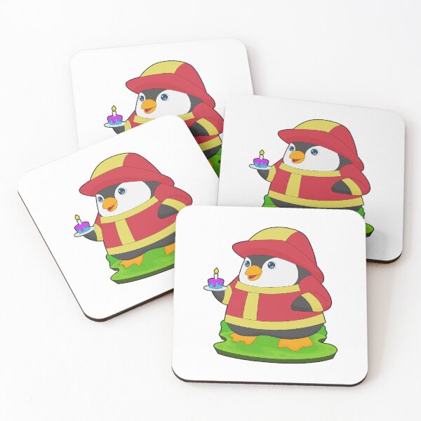 Item preview, Penguin Firefighter Birthday Fire department designed and sold by Snabdesign84.