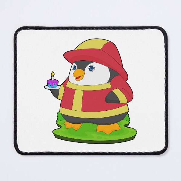 Item preview, Penguin Firefighter Birthday Fire department designed and sold by Snabdesign84.