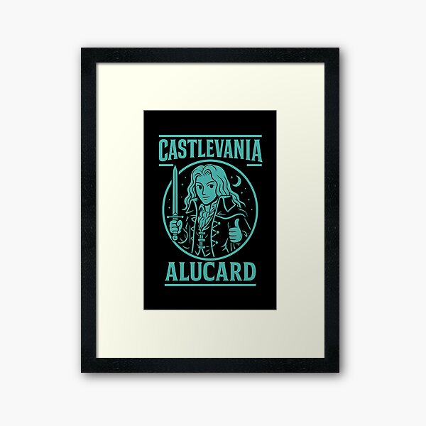 Aperçu de l'œuvre Pouce levé pour Alucard ! | Style Castlevania pour enfants | Ambiance héros bleu clair | Design mignon créée et vendue par WAUZ.