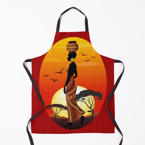 Item preview, African Beauty Silhouette on African Sunset designed and sold by BluedarkArt.